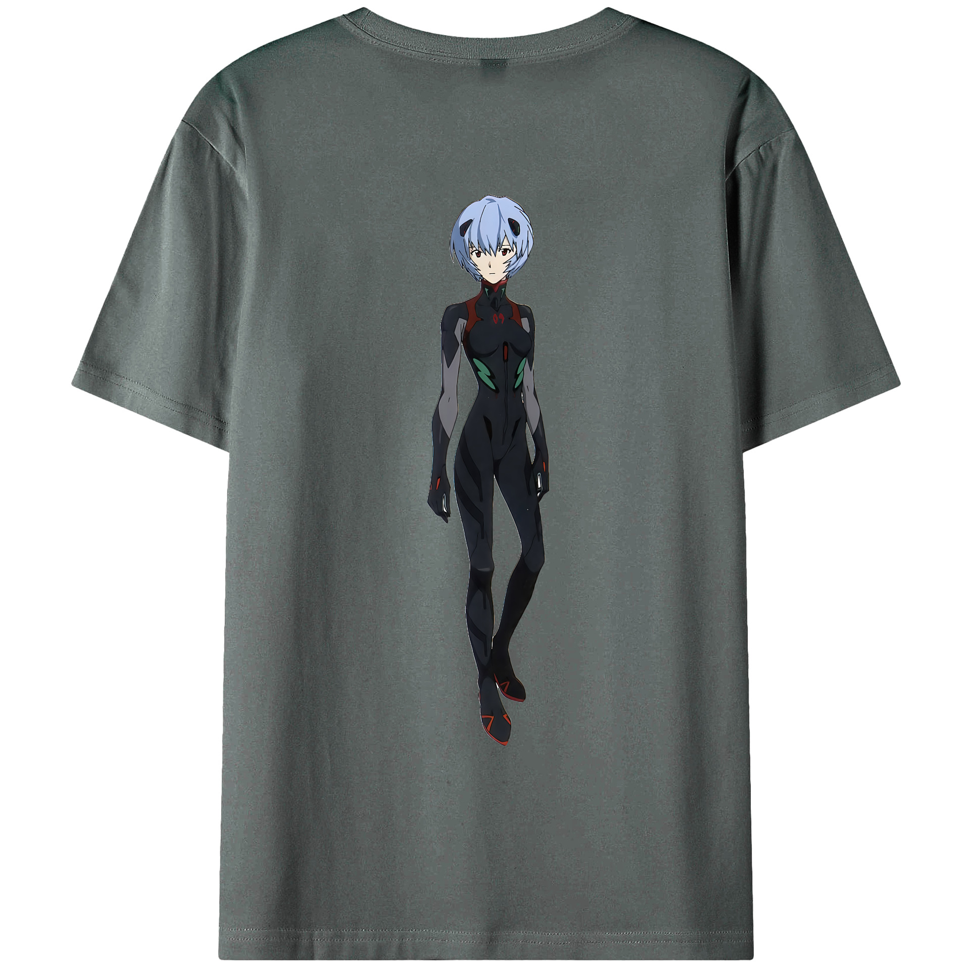（画像用） EVA 新世紀エヴァンゲリオン 綿100％ メンズ半袖Tシャツ（バックプリント） 通気性